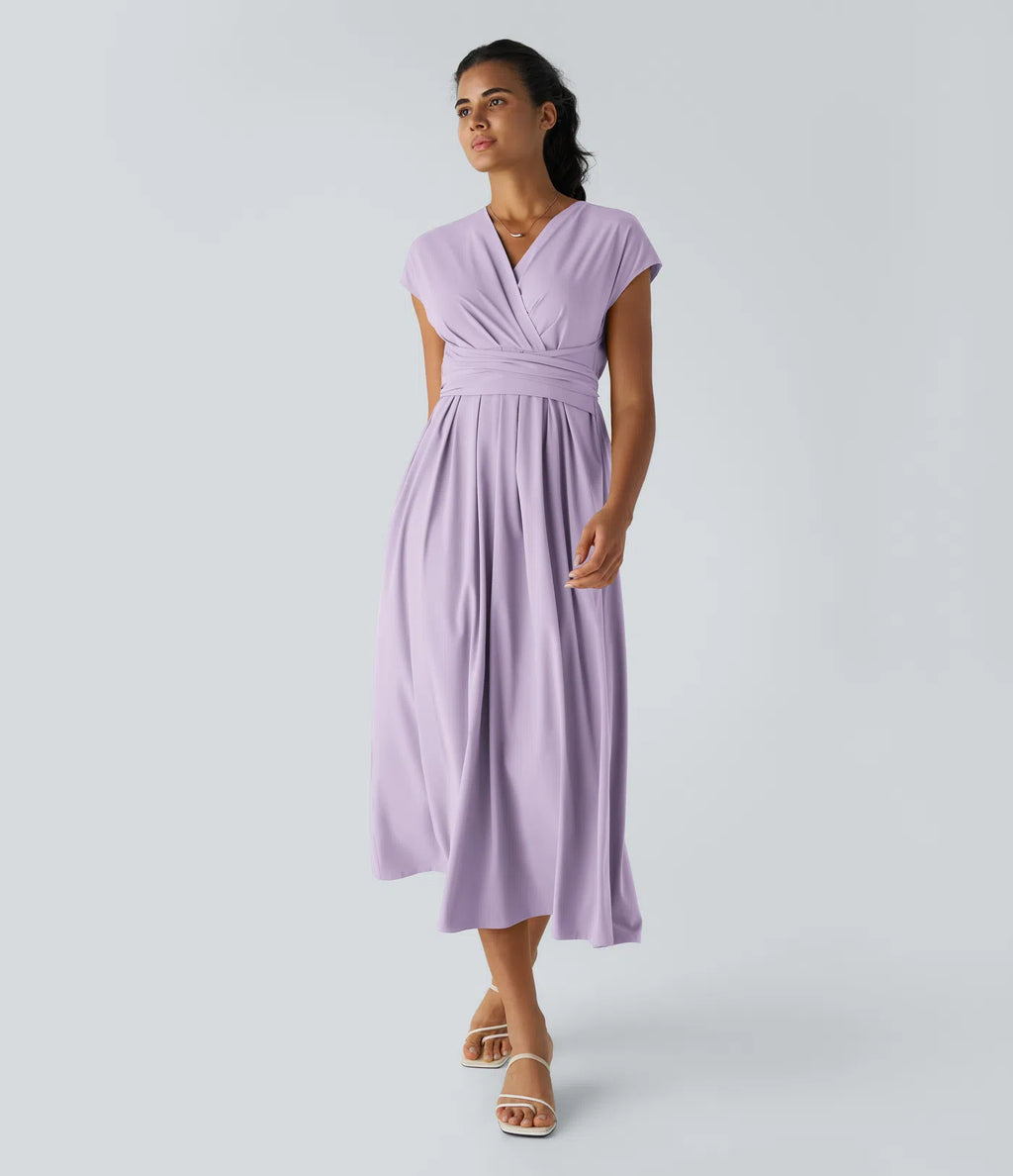 AXEN — Women's Elegant Dress with Clean AURA Drape