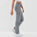 ELYRIS — High-Waist Straight Leg Cargo Jeans for Women