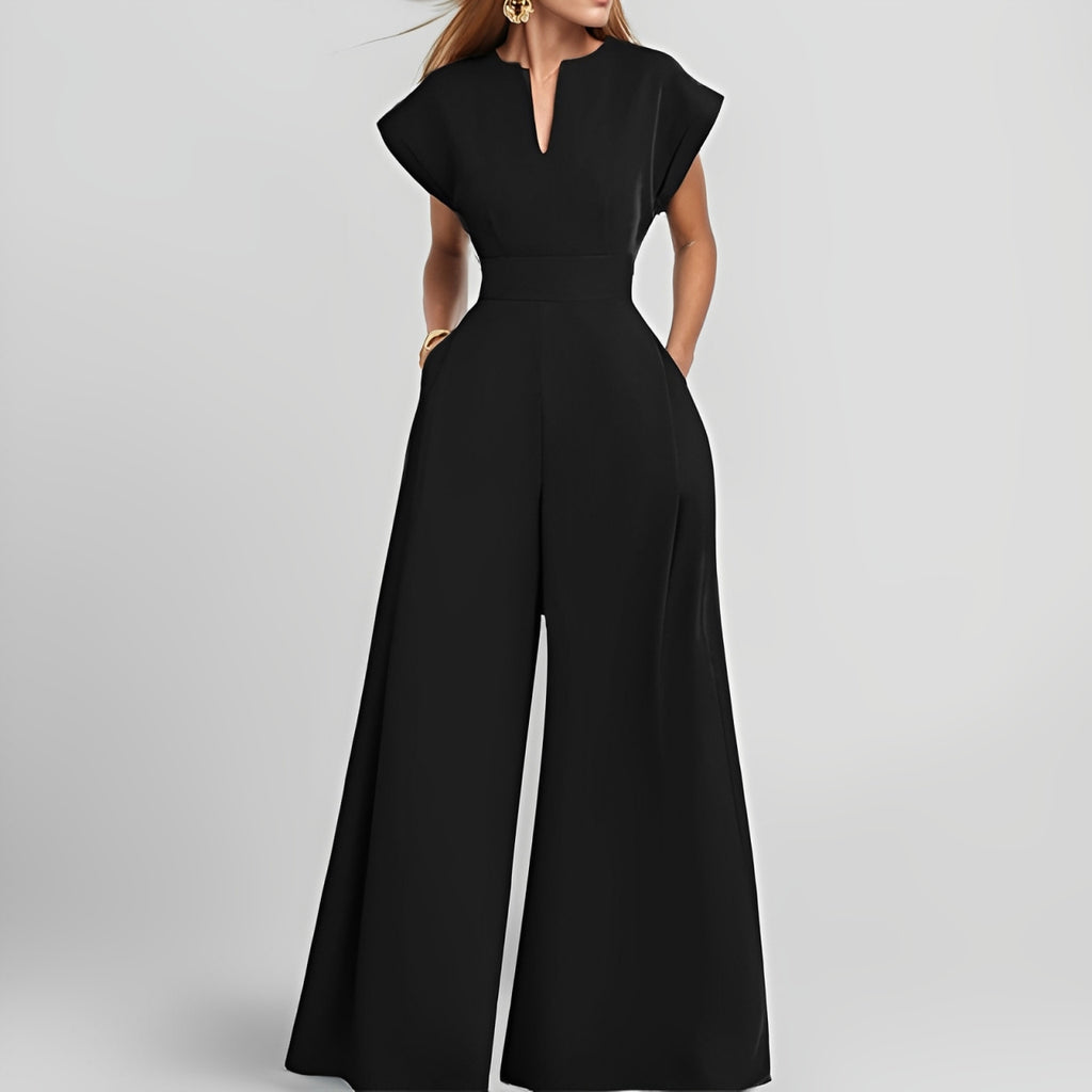 CORIN — Women's Sleeveless V-Neck Wide-Leg Jumpsuit