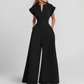 CORIN — Women's Sleeveless V-Neck Wide-Leg Jumpsuit