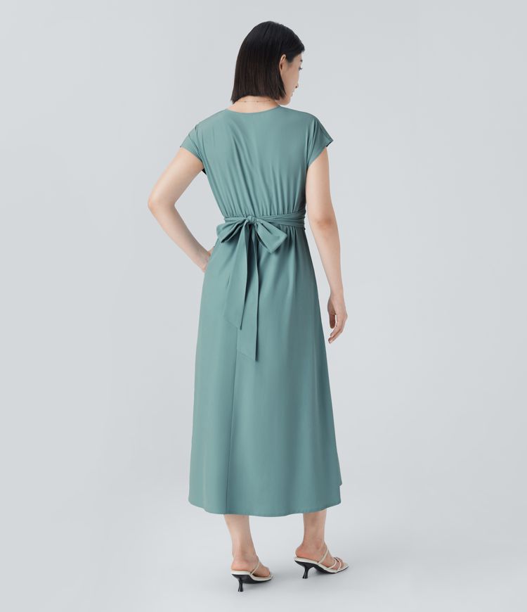 AXEN — Women's Elegant Dress with Clean AURA Drape