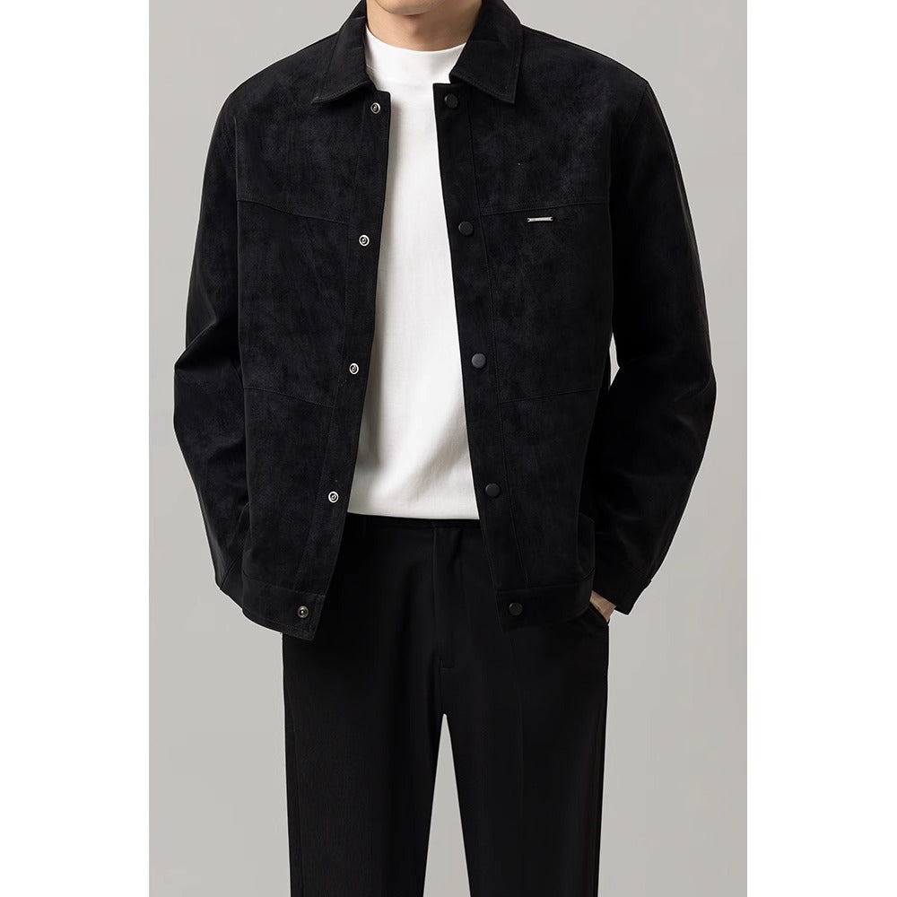 XAVEL — Men's Casual Faux Suede Jacket with Clean Fit