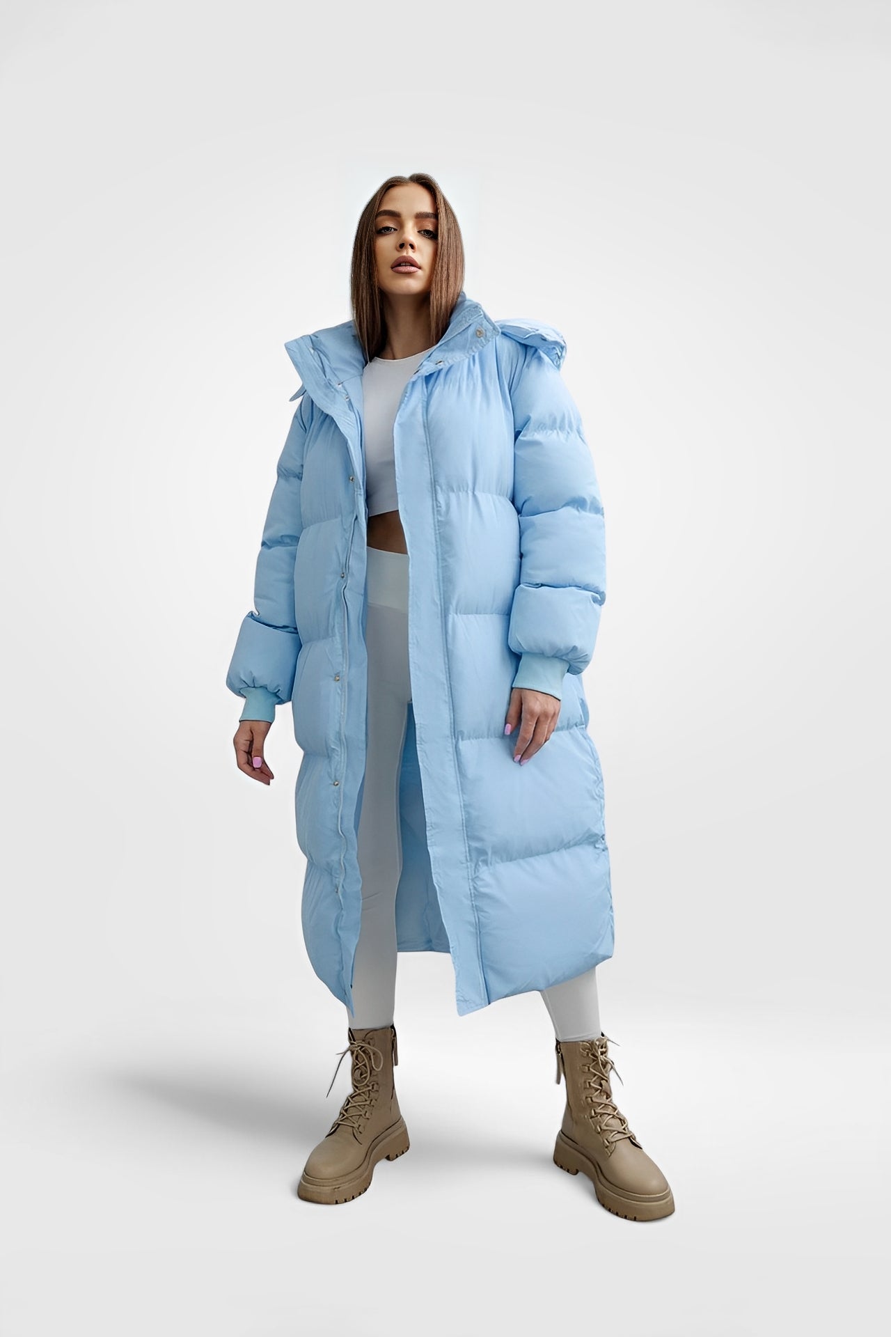 HALIS — Women's Long Hooded Jacket for Casual Layering