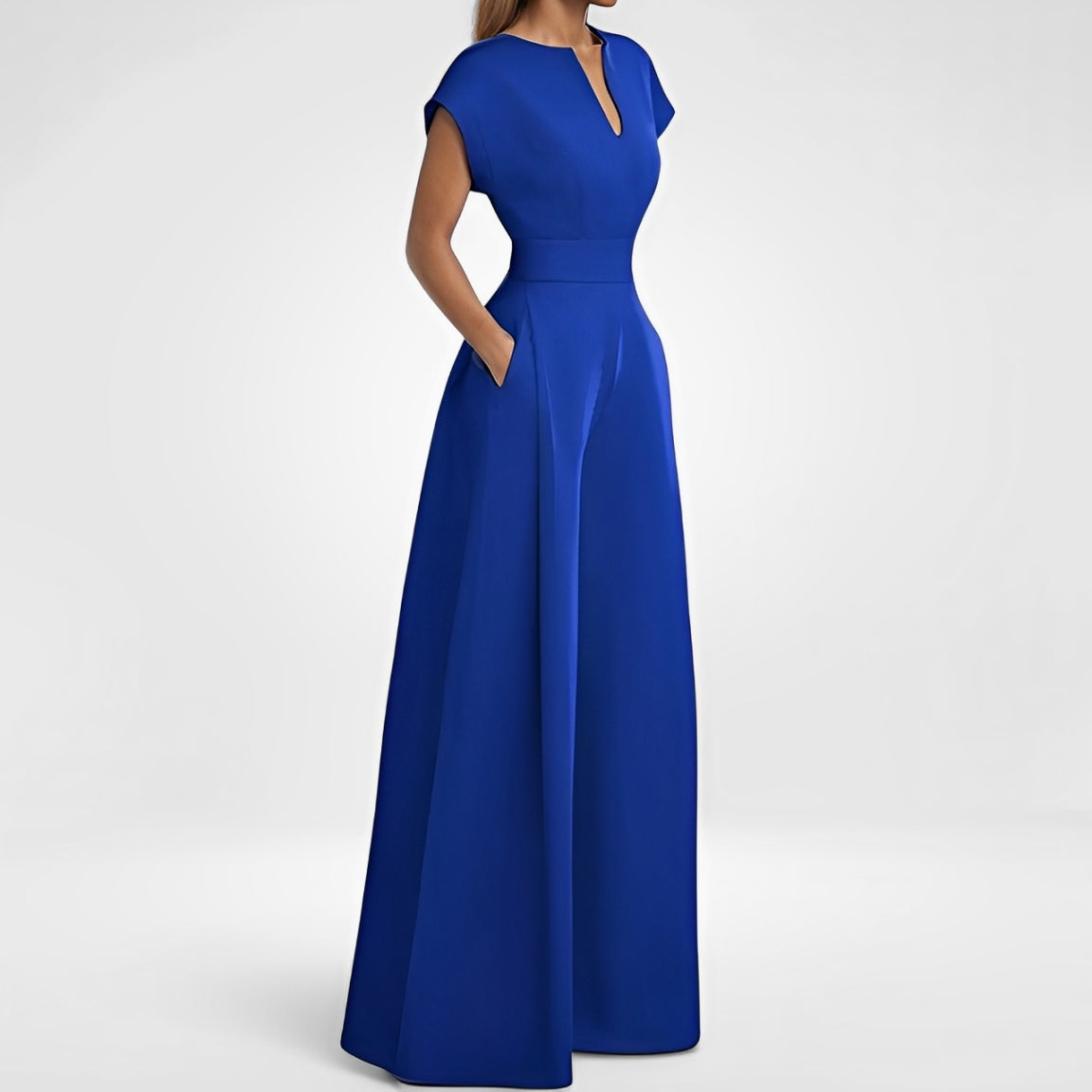 CORIN — Women's Sleeveless V-Neck Wide-Leg Jumpsuit
