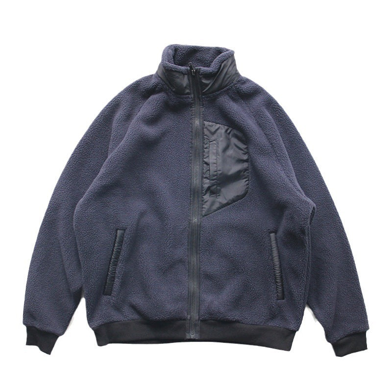 EVEL — Men's Polar Fleece Hoodie with Stand Collar