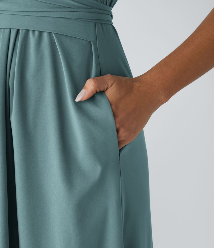 AXEN — Women's Elegant Dress with Clean AURA Drape