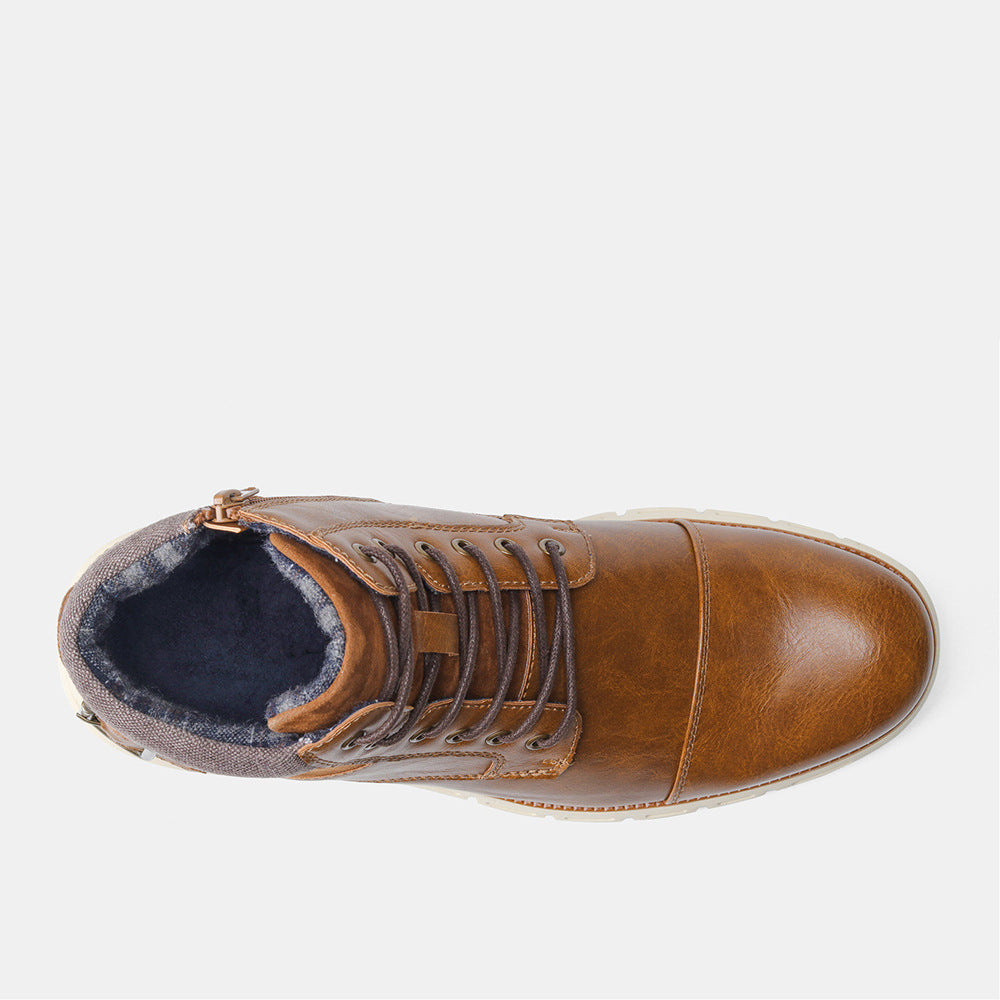 HAVELL — Retro Leather Boots with Cushioned Comfort