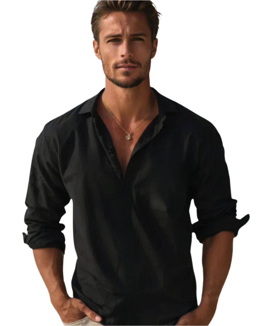 RAEIRA — Men's Linen Shirt with Relaxed Summer Finish