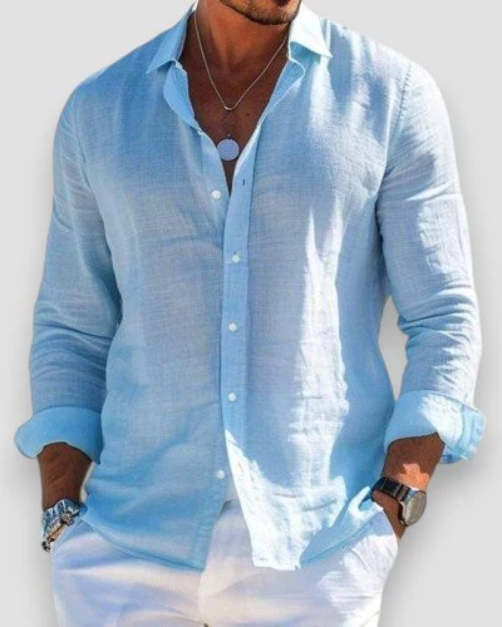 ELEON — Men's Linen Shirt with Relaxed Summer Finish