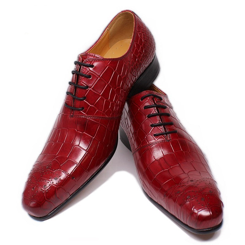 CORA — Men's Leather-Look Dress Shoes with Clean Finish