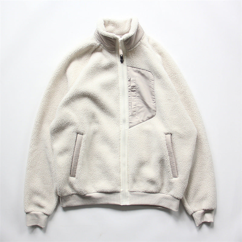 EVEL — Men's Polar Fleece Hoodie with Stand Collar