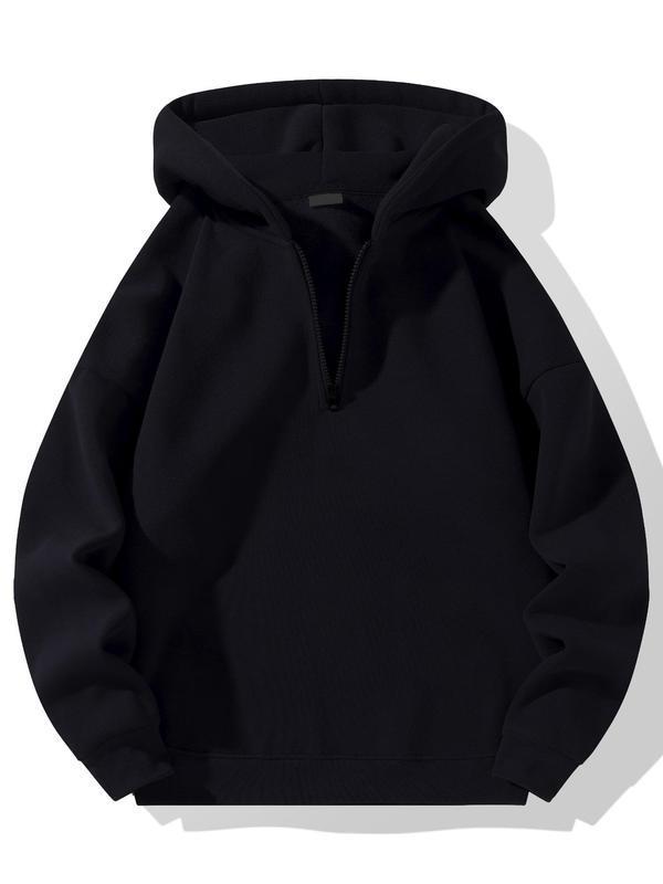 IONAN — Men's Zip Hooded Sweatshirt with Clean Street Fit