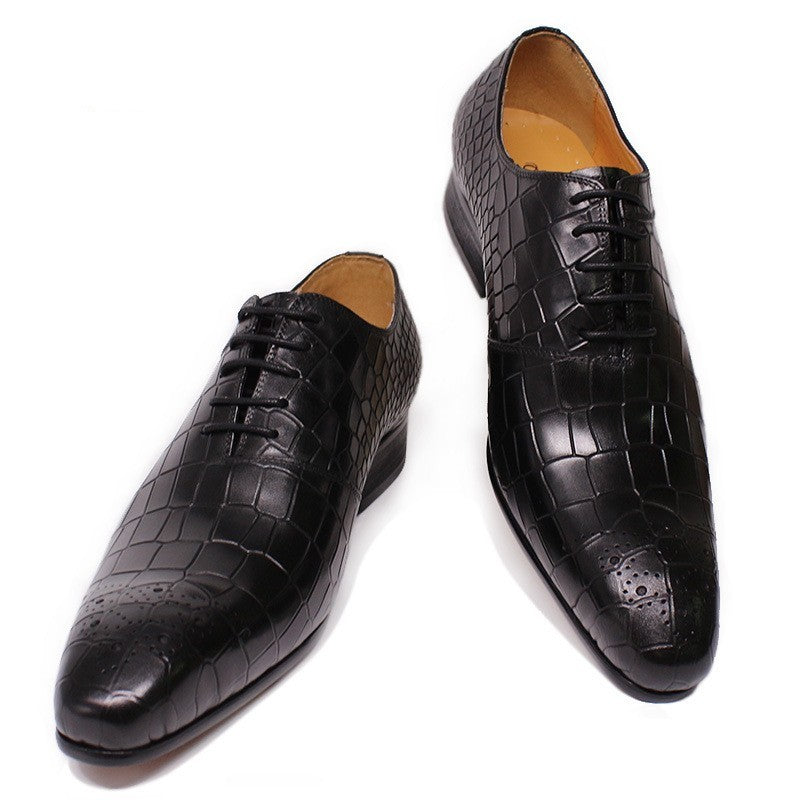 CORA — Men's Leather-Look Dress Shoes with Clean Finish