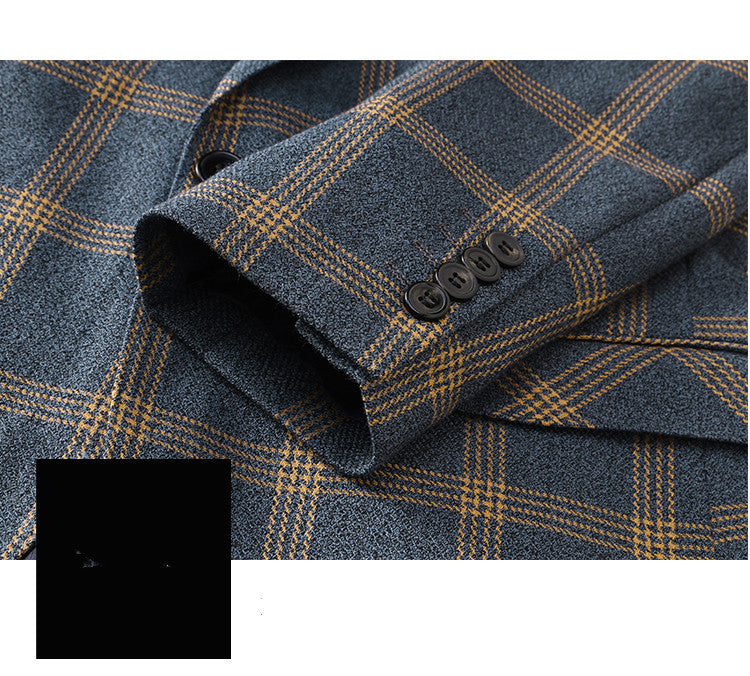 VEXRIS — Men's Tailored Three-Piece Suit Set with Sharp Detail