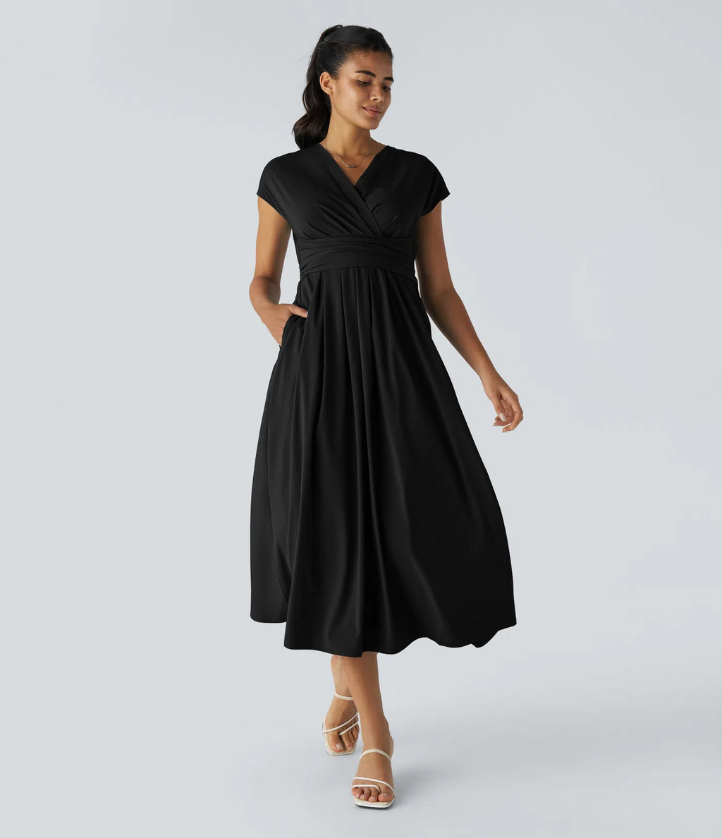 AXEN — Women's Elegant Dress with Clean AURA Drape
