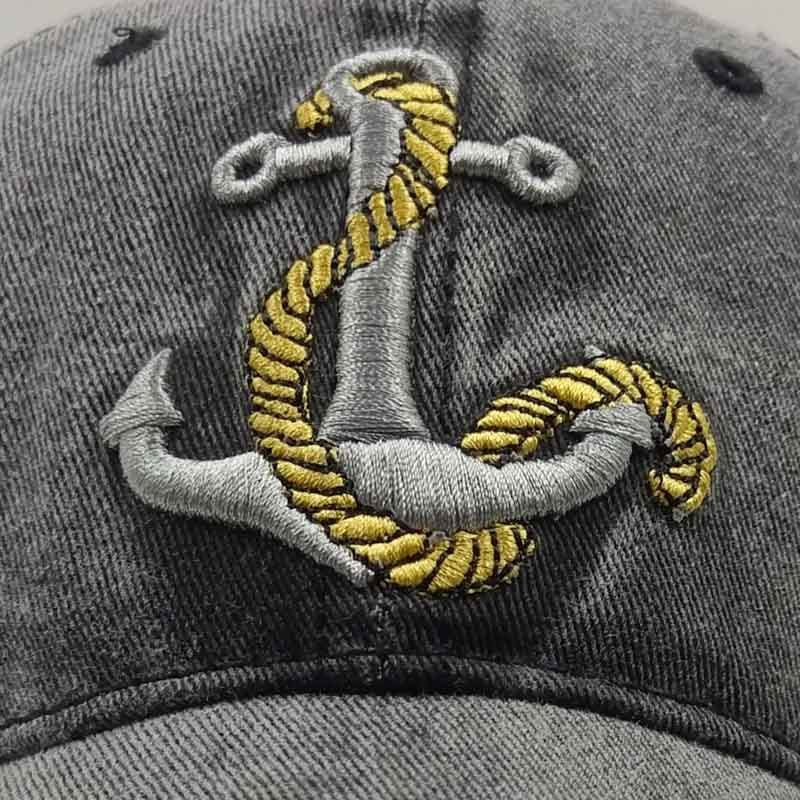 RYEON — Anchor Embroidered Classic Baseball Cap Hat