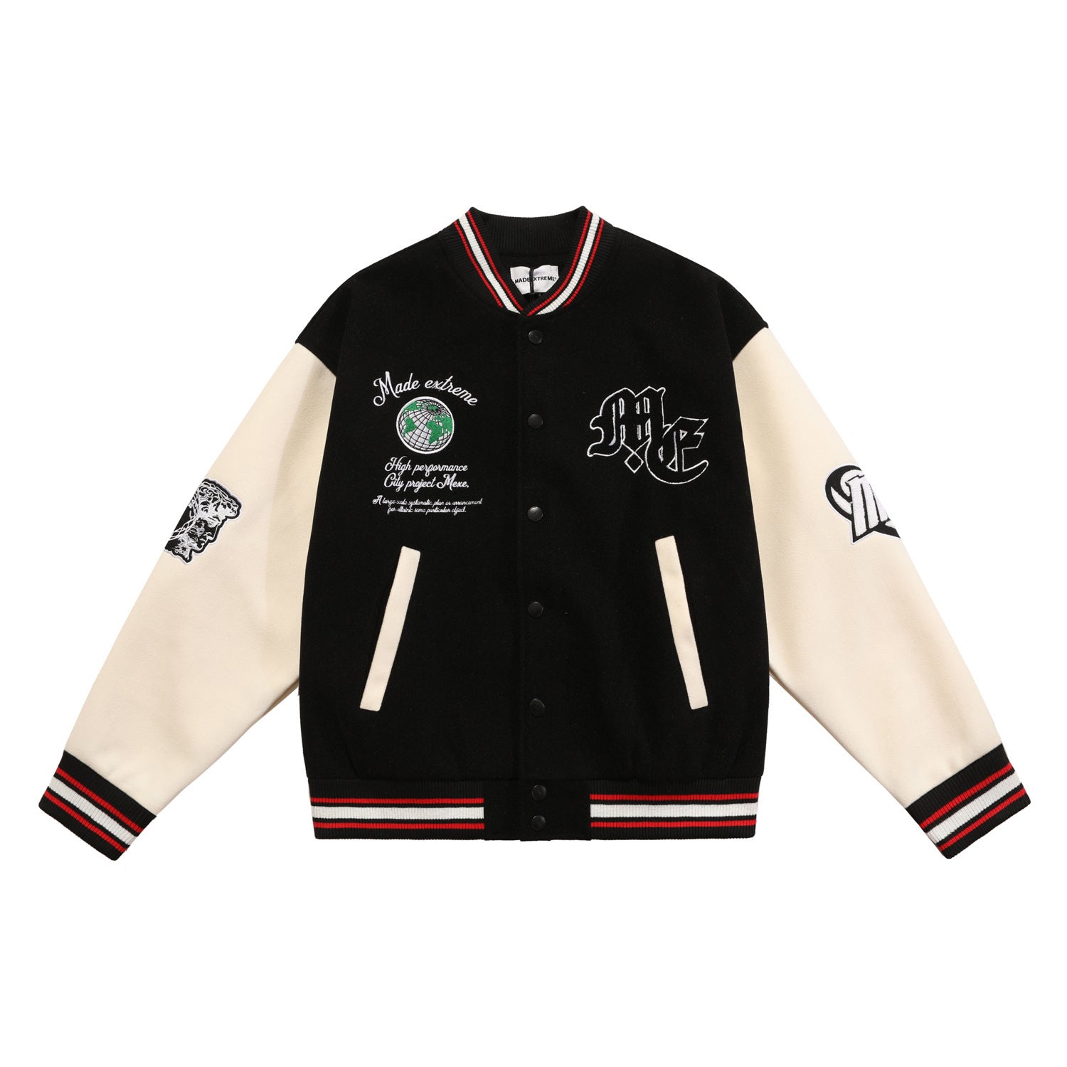 KAIORA — Retro Wool Varsity Jacket with Relaxed Fit