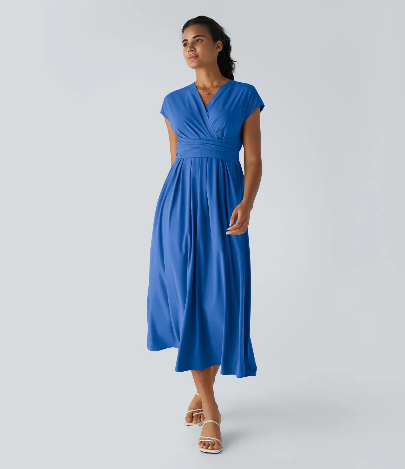 AXEN — Women's Elegant Dress with Clean AURA Drape