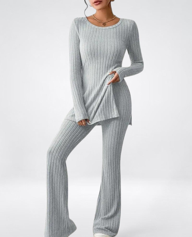 ROVON — Women's Ribbed Knit Lounge Set in Relaxed Fit