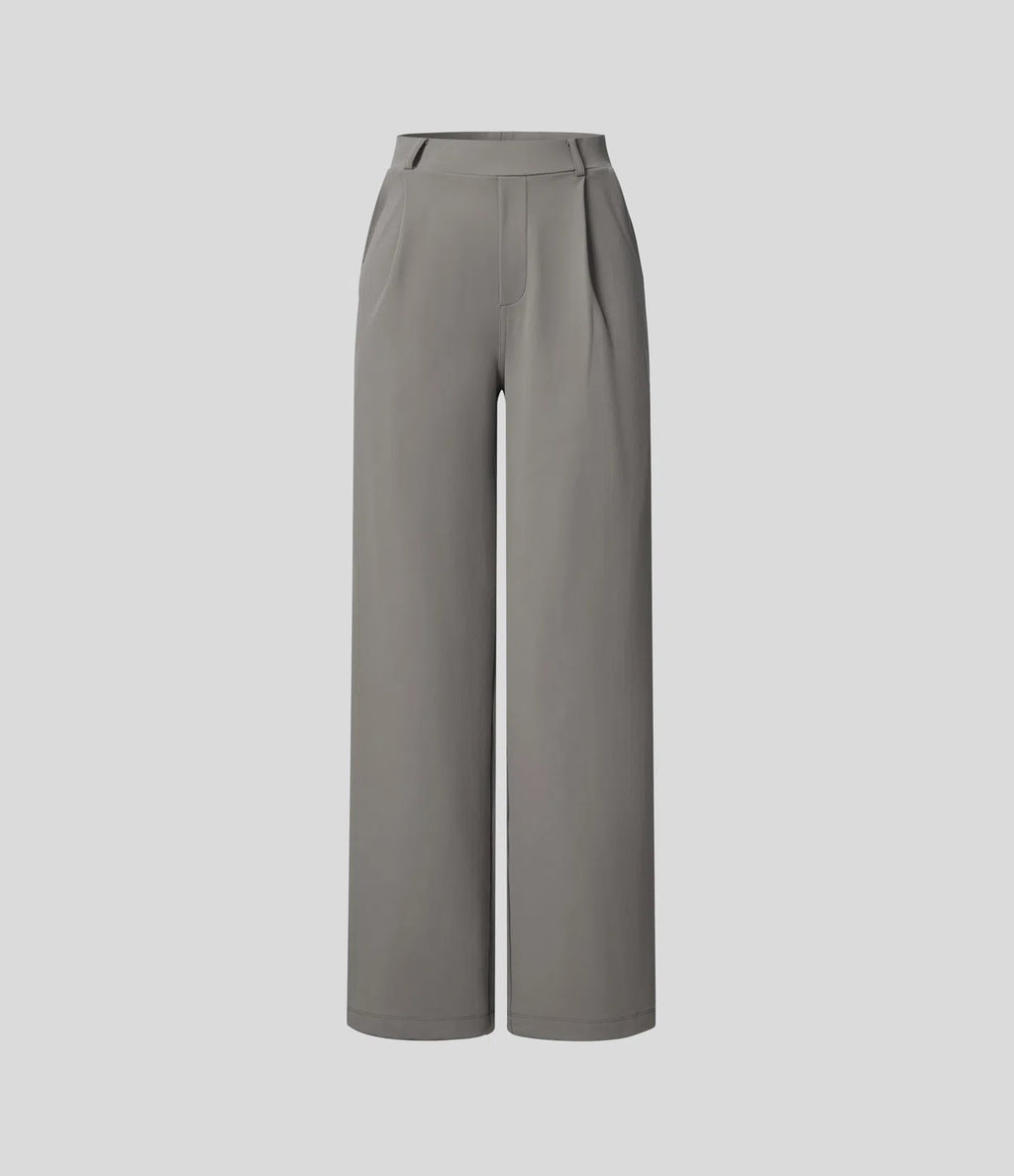 ELOR — Women's Wide-Leg Tailored Pants with Clean Drape