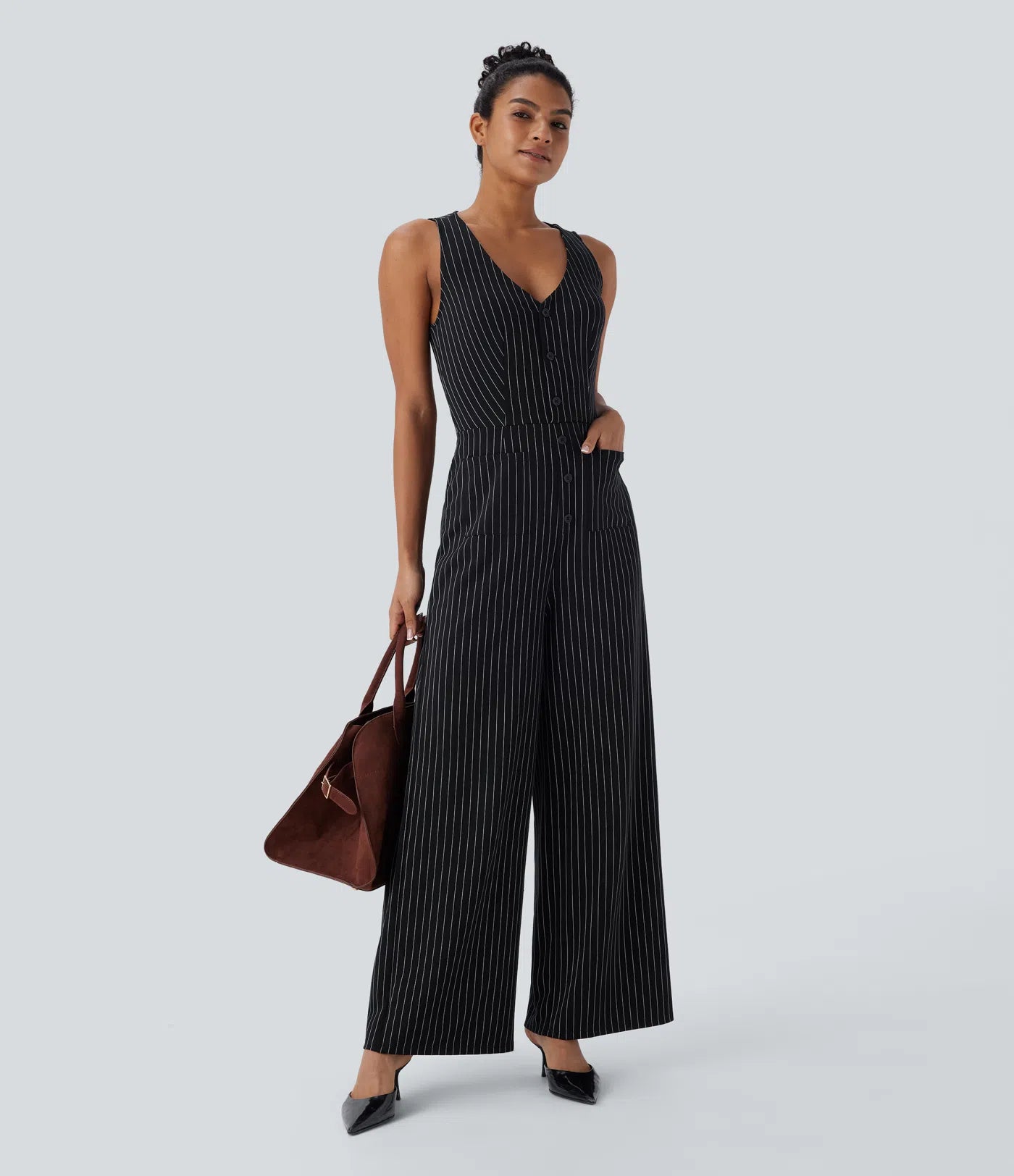 SENION — Women's Tailored Jumpsuit with Clean Drape