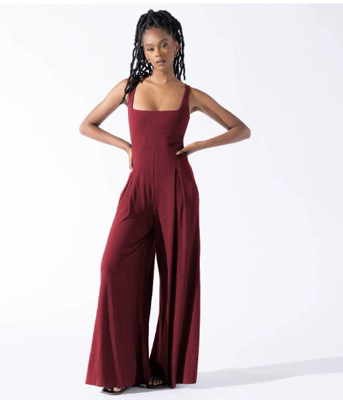 HALIA — Wide-Leg Resort Jumpsuit with Backless Fit