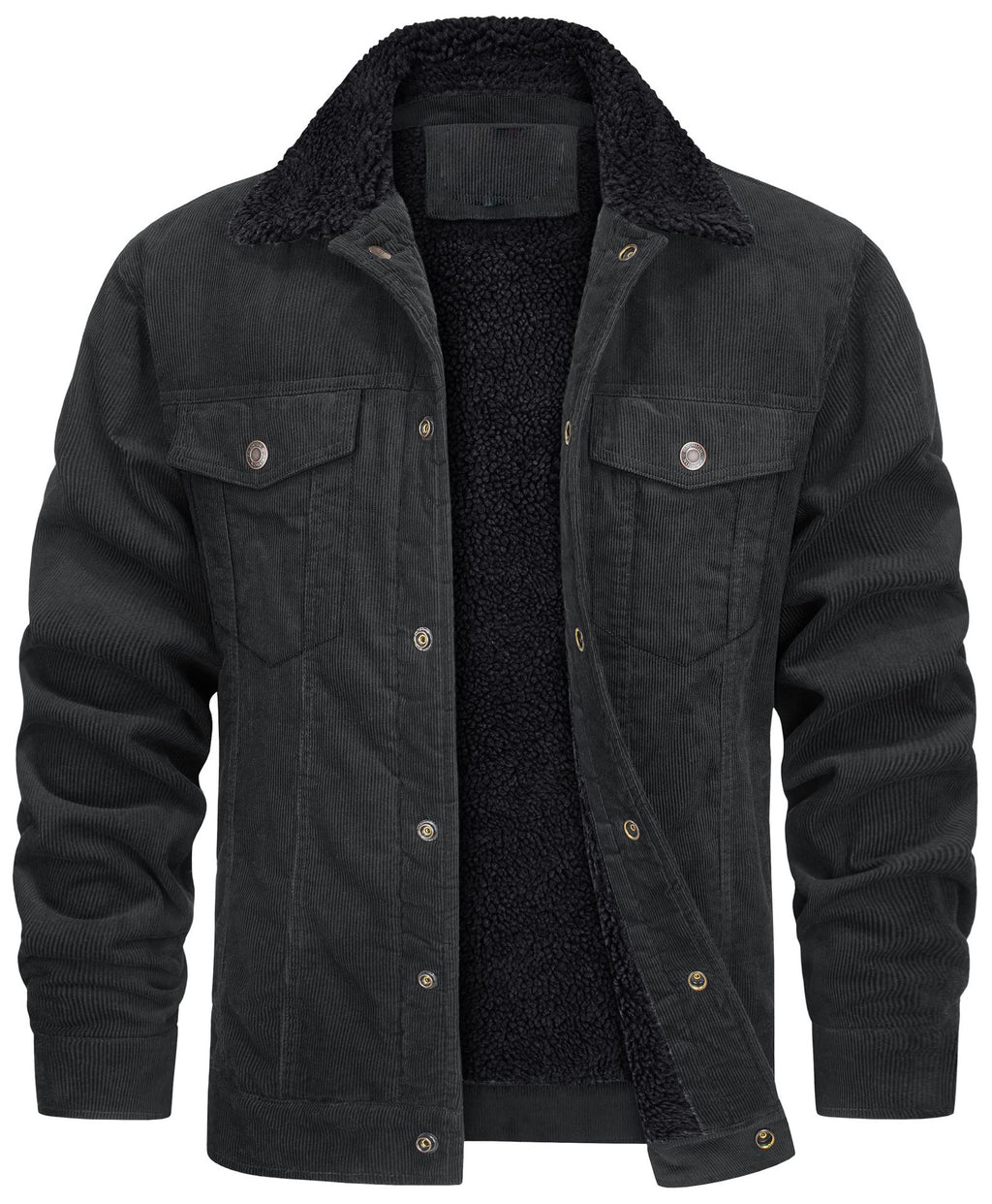 ZANIRA — Corduroy Sherpa-Lined Utility Jacket Coat
