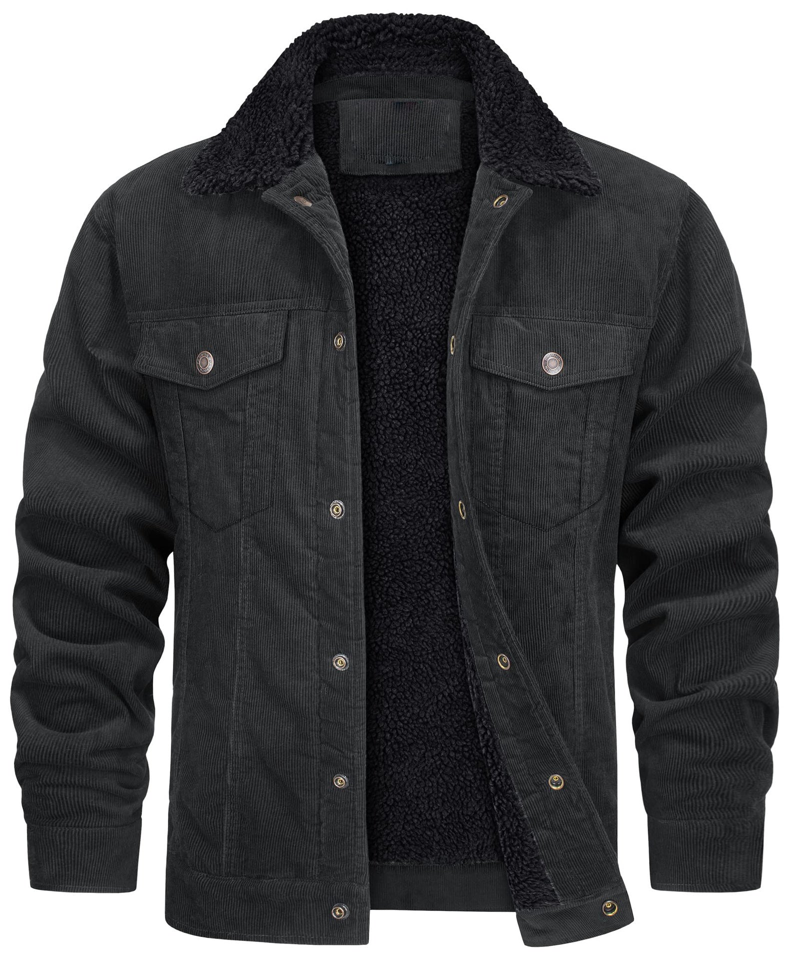 ZANIRA — Corduroy Sherpa-Lined Utility Jacket Coat