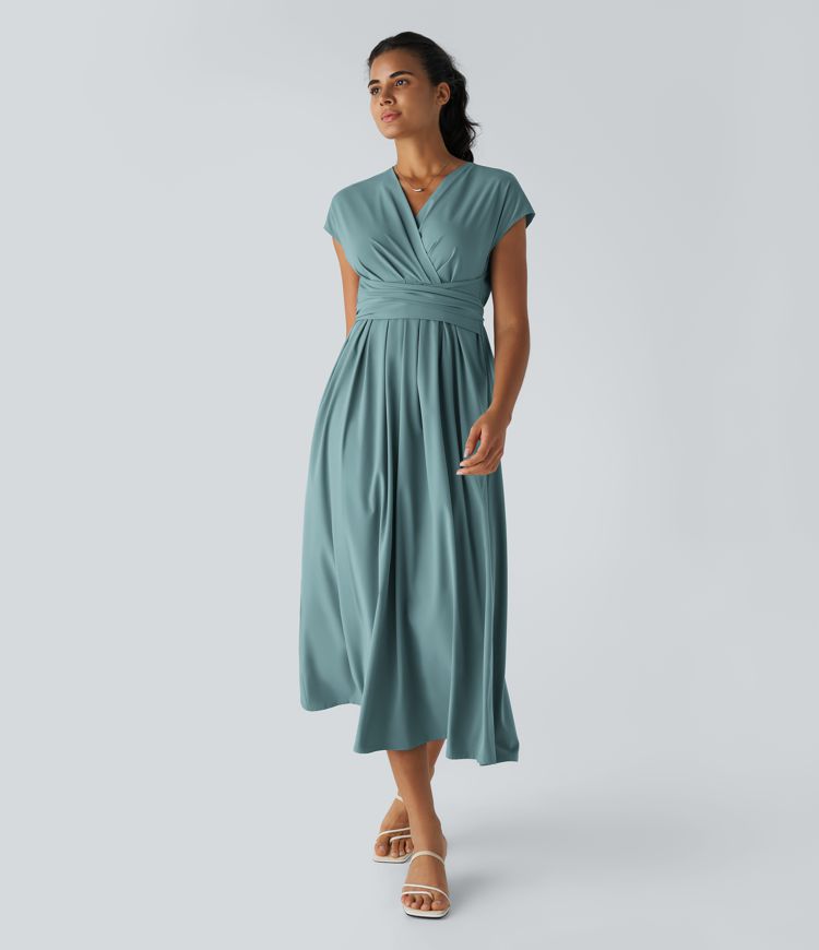 AXEN — Women's Elegant Dress with Clean AURA Drape