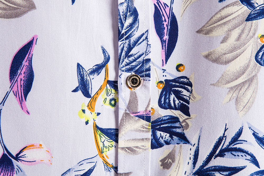 CALION — Men's Floral Vacation Shirt with Short Sleeves