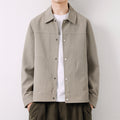 CENRA — Men's Waffle Knit Button Jacket in Relaxed Fit