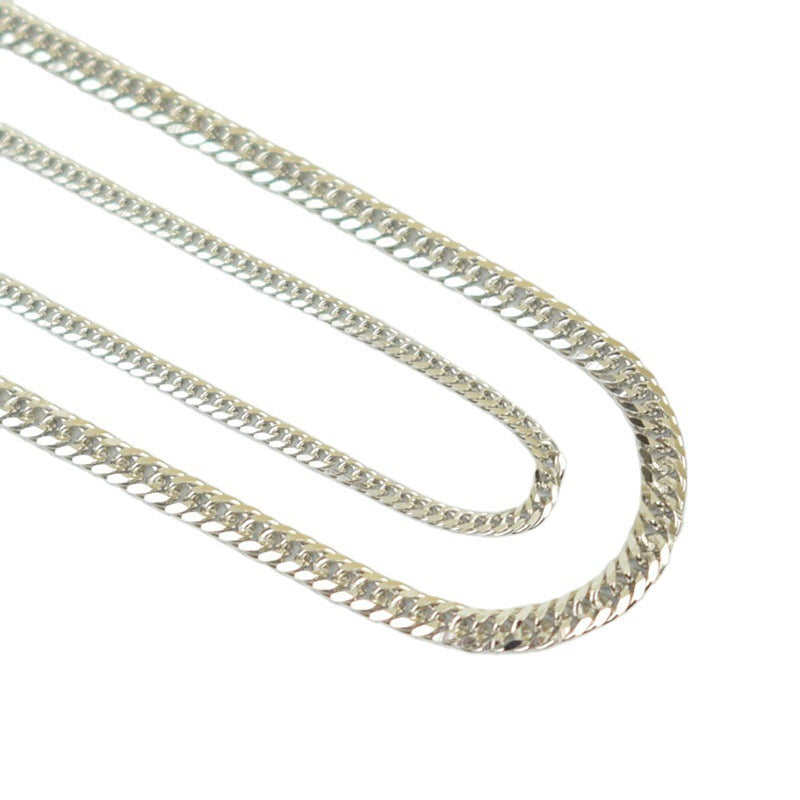 ZANAEL — Korean-Inspired Silver Cuban Chain Necklace
