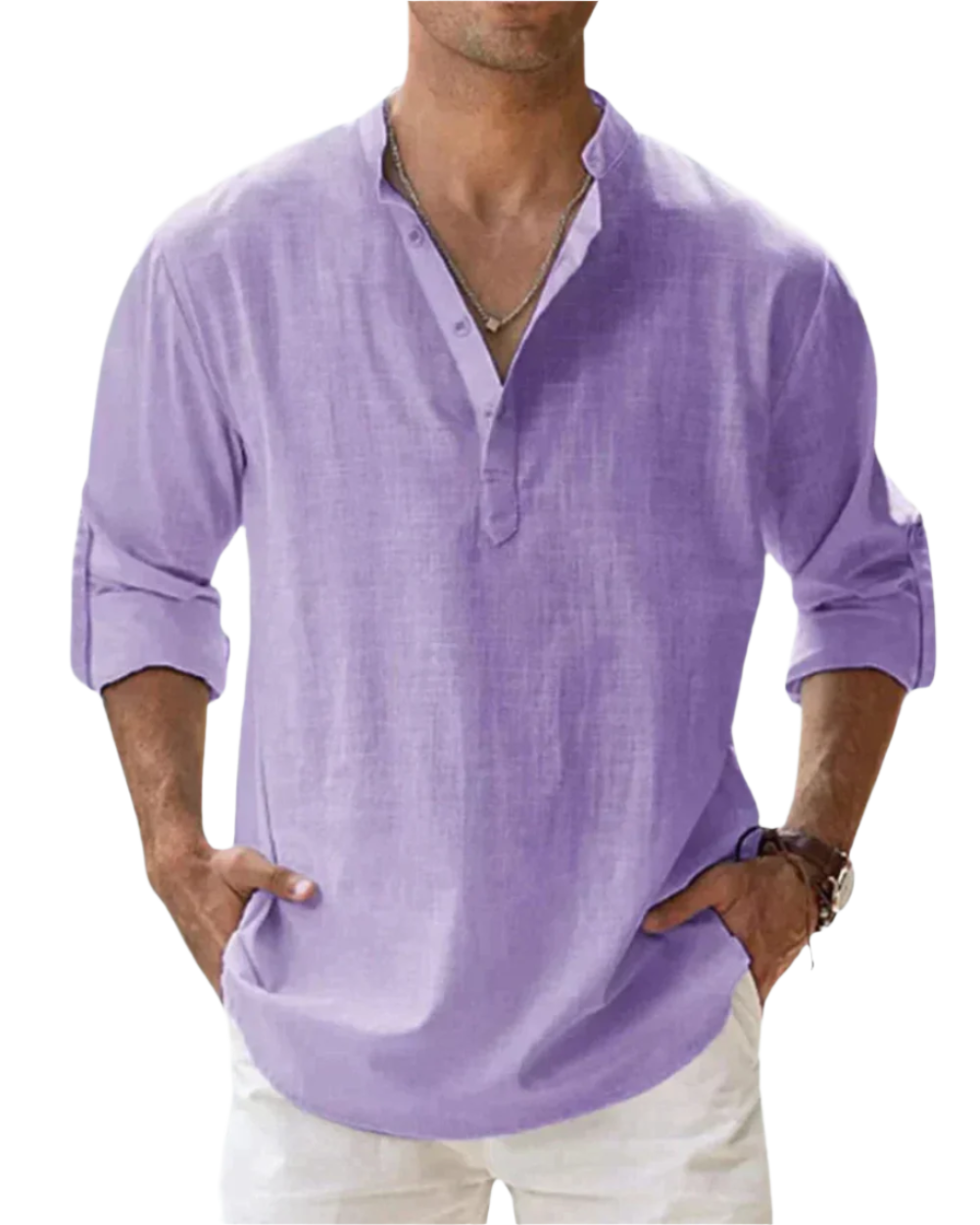 RAEIRA — Men's Linen Shirt with Relaxed Summer Finish