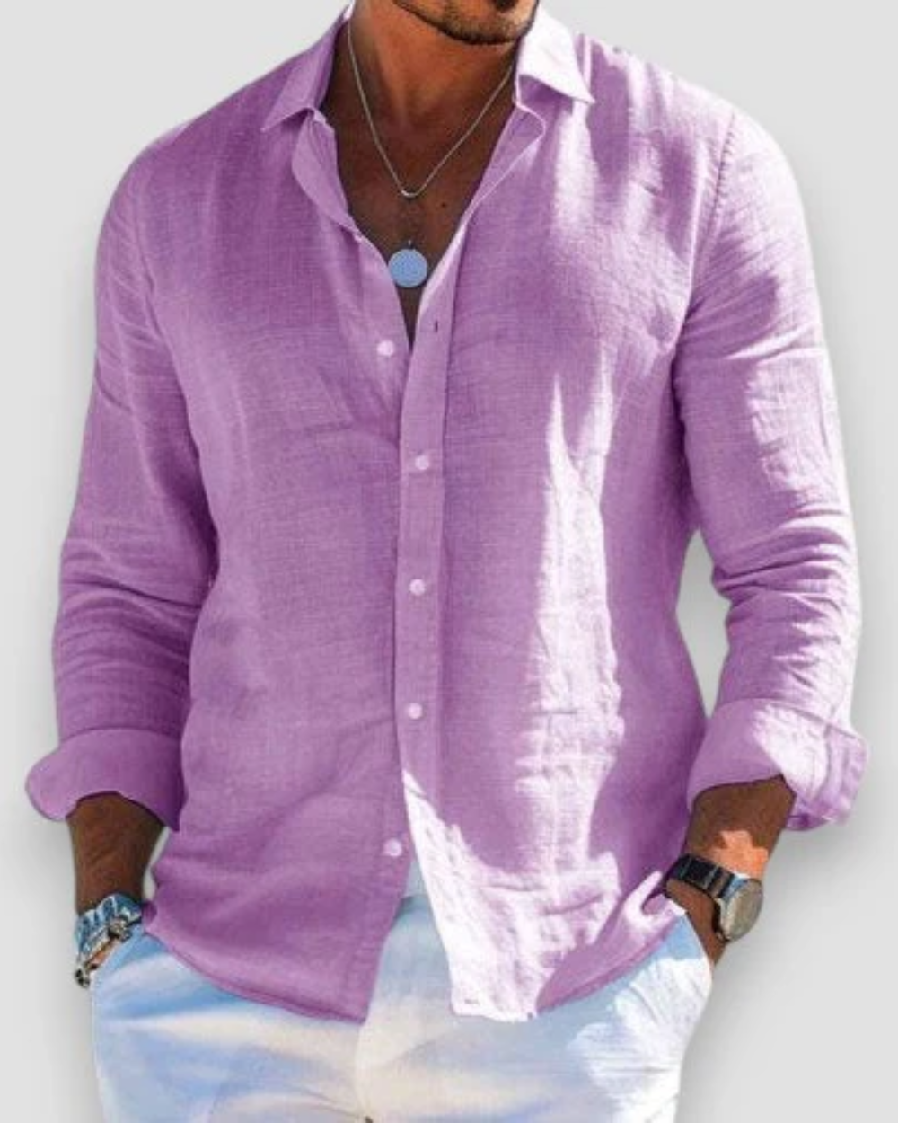 ELEON — Men's Linen Shirt with Relaxed Summer Finish