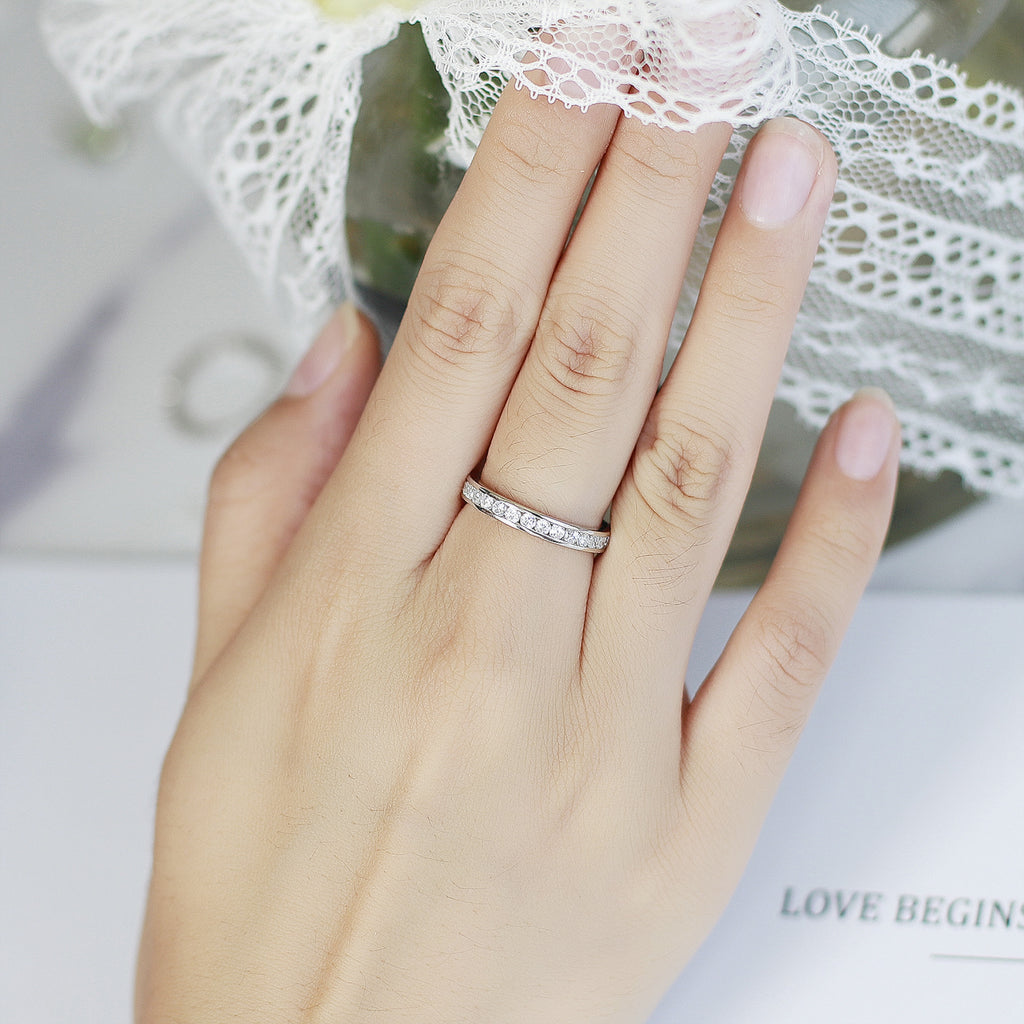 SORIRA — Full Eternity Moissanite Ring in 925 Silver