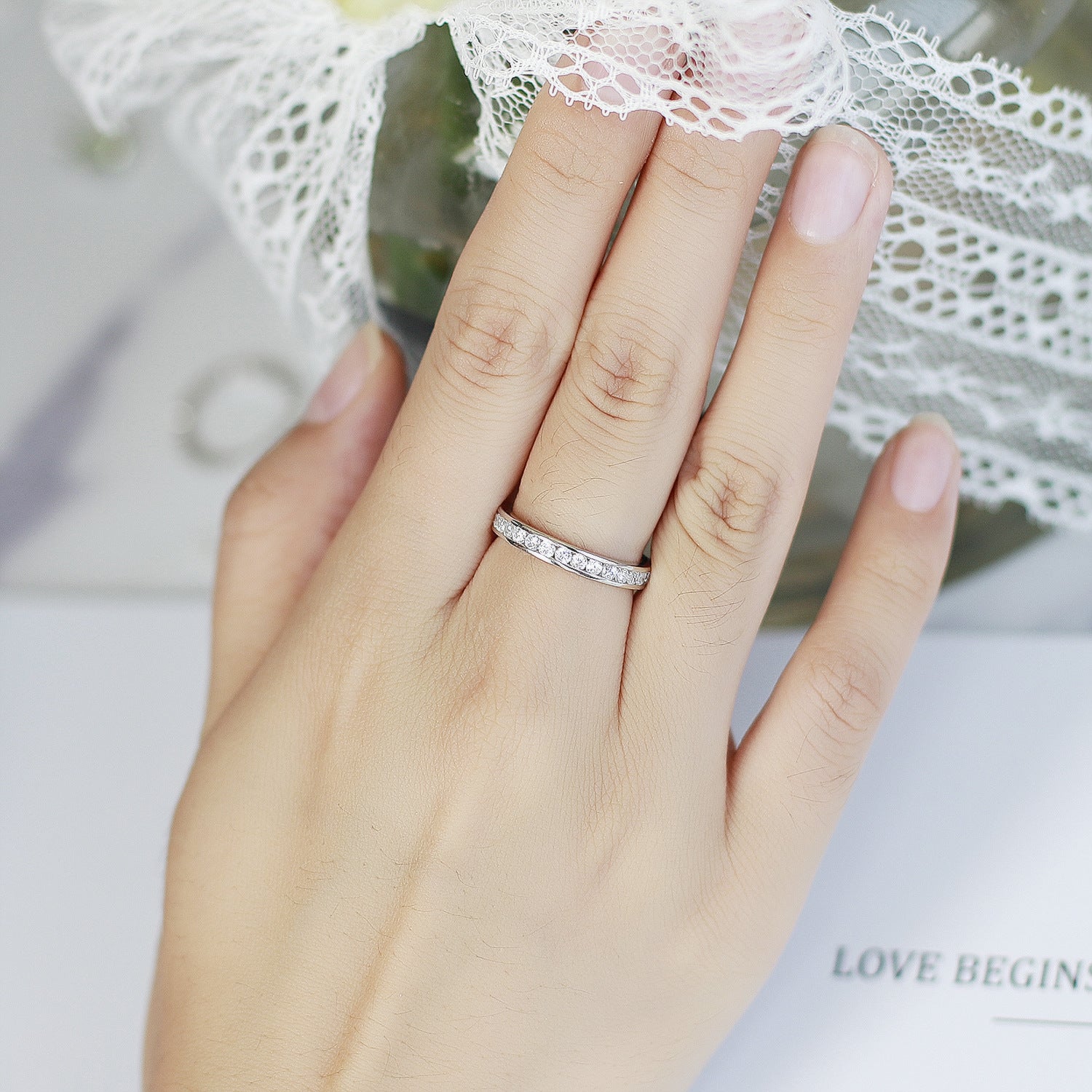 SORIRA — Full Eternity Moissanite Ring in 925 Silver