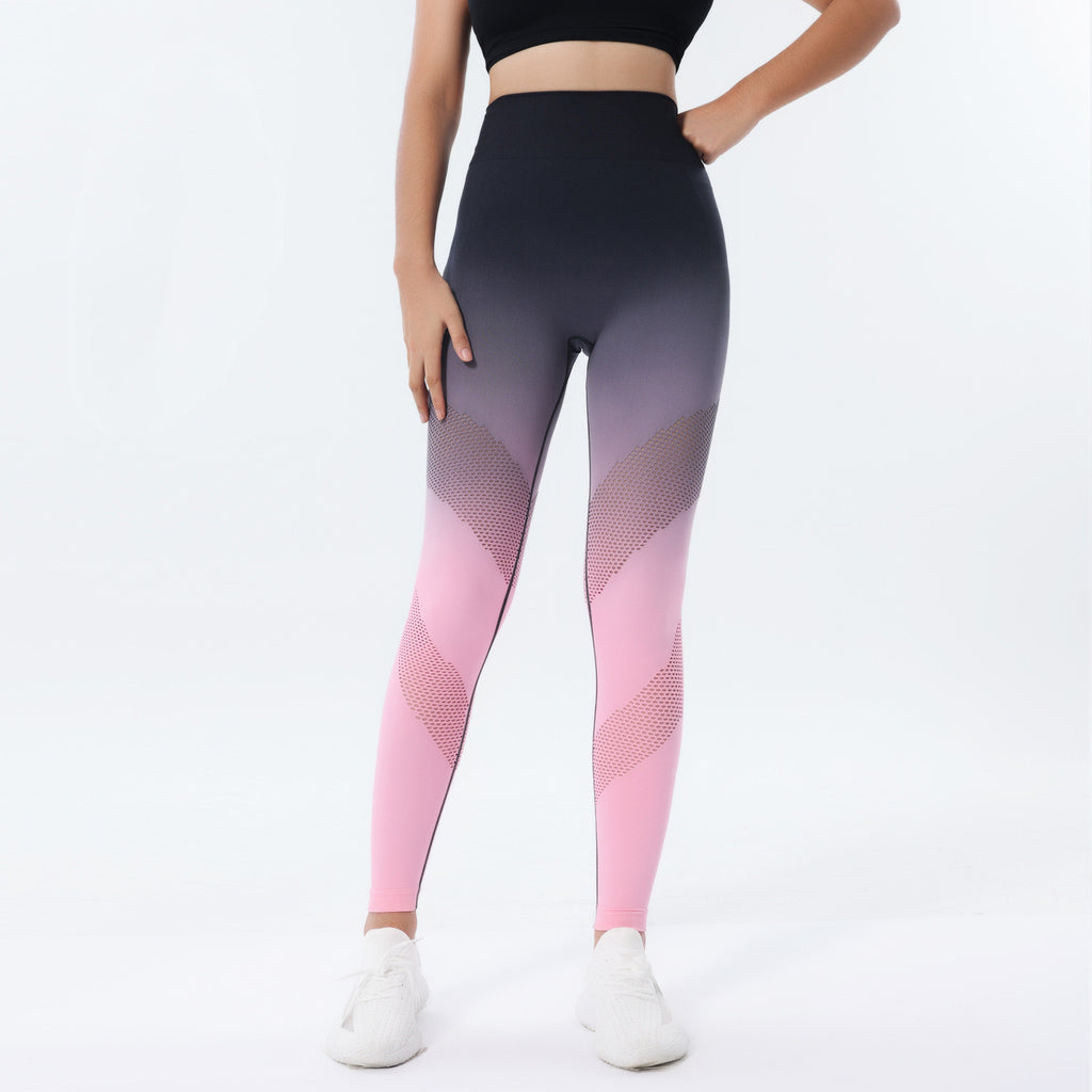 VARA — Ombre Mesh High-Waist Active Leggings for Women