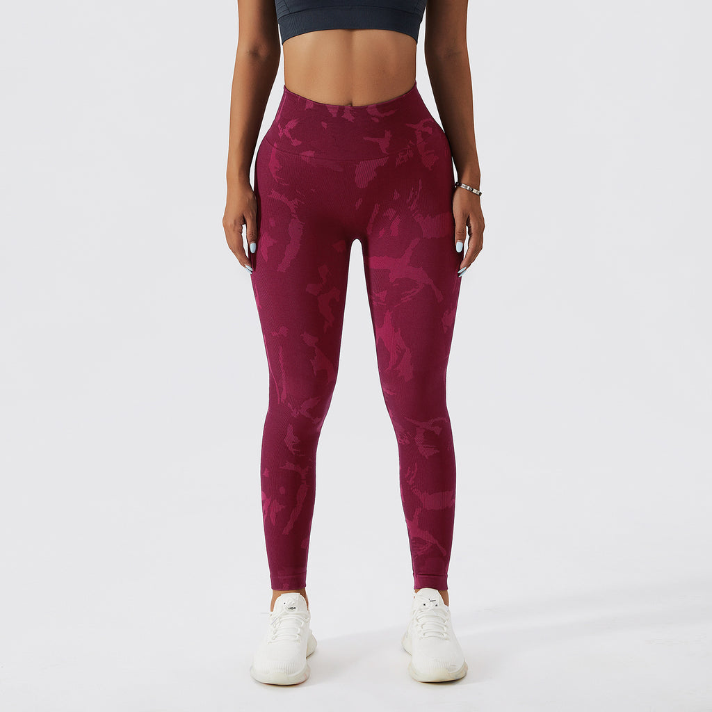 BRAVA — Seamless Camo High-Waist Workout Leggings for Women