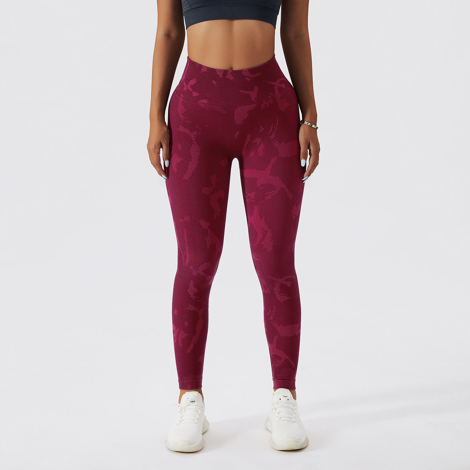 BRAVA — Seamless Camo High-Waist Workout Leggings for Women