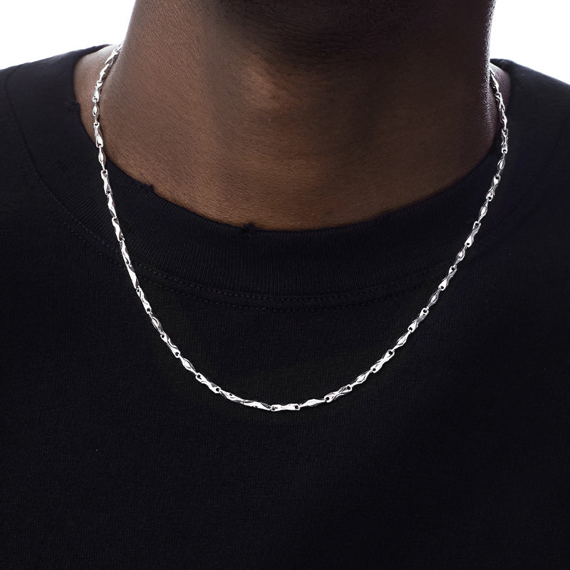 HALAR — White Gold Plated 925 Silver Choker Necklace