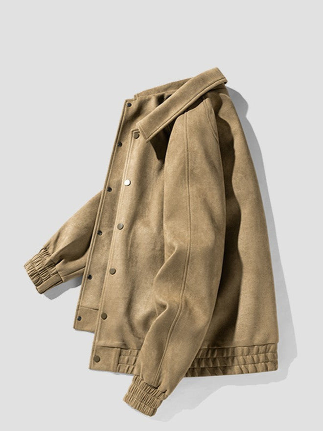 SENRA — Men's Faux Suede Jacket with Clean Structured Fit
