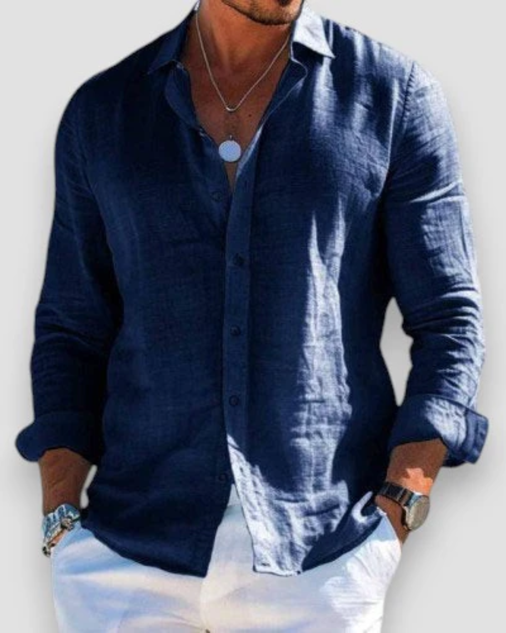 ELEON — Men's Linen Shirt with Relaxed Summer Finish