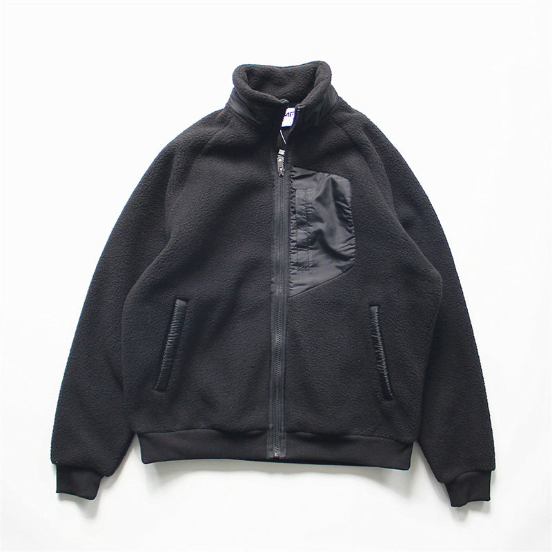 EVEL — Men's Polar Fleece Hoodie with Stand Collar