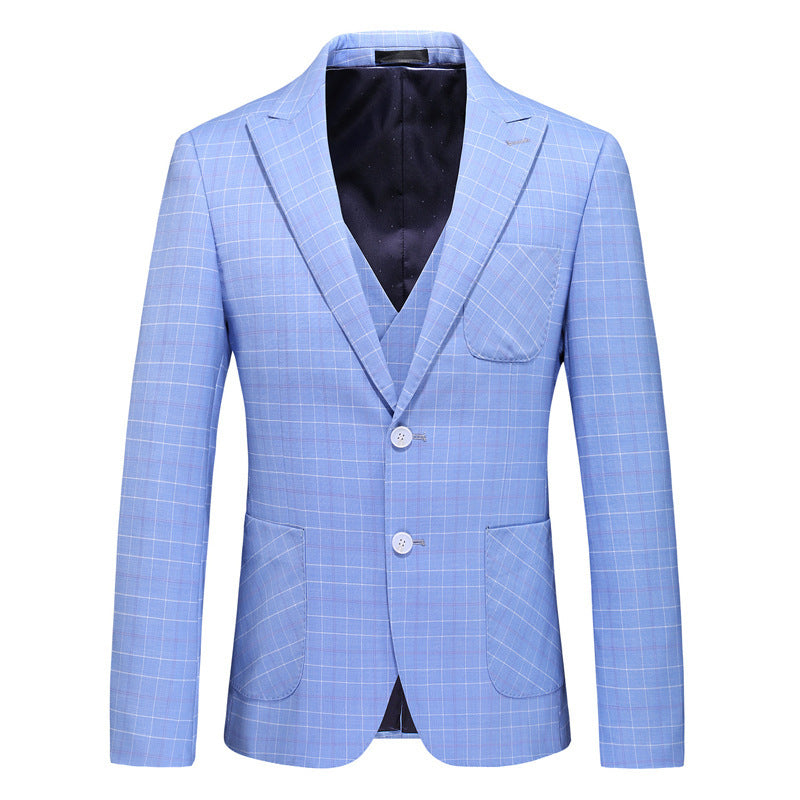 DAXA — Men's Tailored Three-Piece Suit Set with Sharp Detail