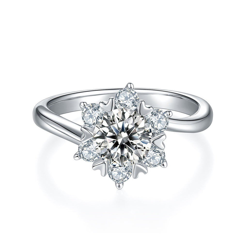 VALEL — 1 Carat Moissanite Ring for Women in Silver