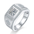 LENION — Men's 1 Carat Moissanite Wedding Band Ring