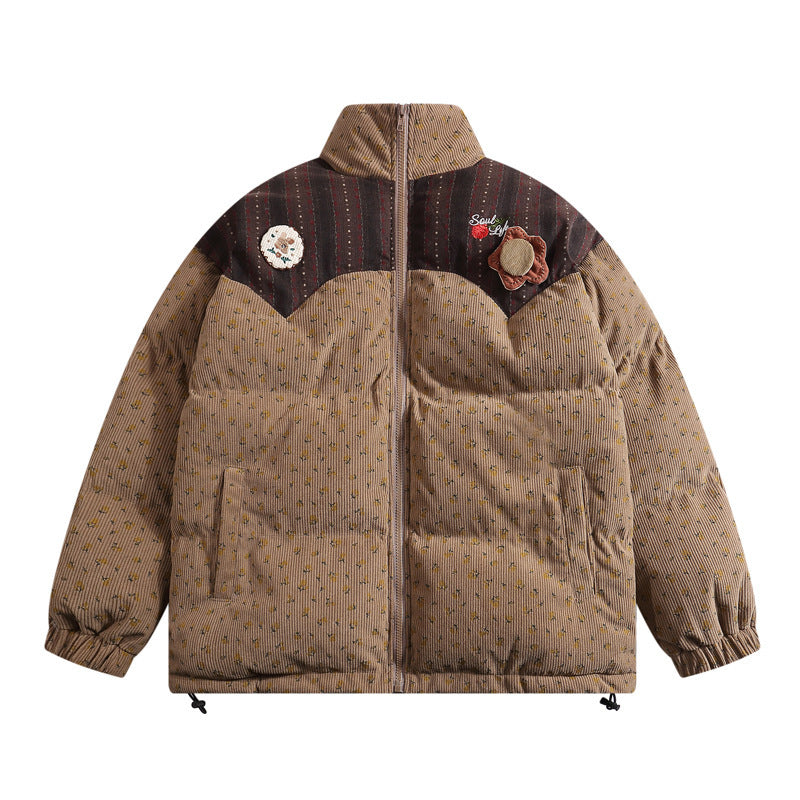 VALELL — Relaxed Corduroy Puffer Jacket for Cold Weather