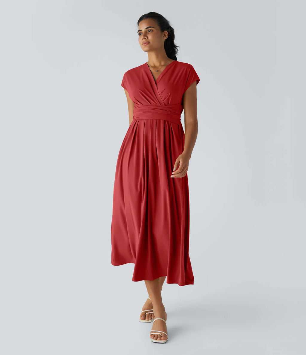 AXEN — Women's Elegant Dress with Clean AURA Drape