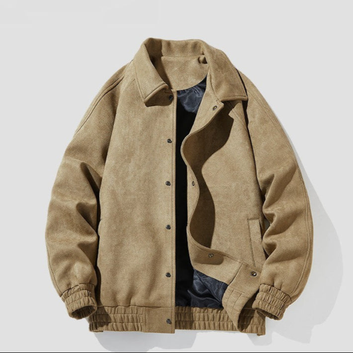 SENRA — Men's Faux Suede Jacket with Clean Structured Fit