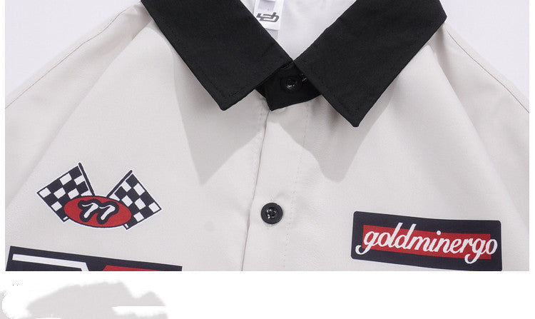 MARELL — Contrast Print Short Sleeve Shirt for Men